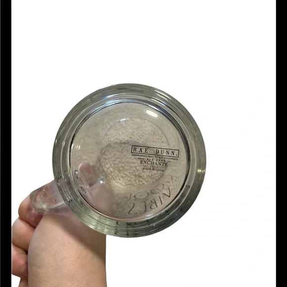 Rae Dunn 18oz Clear Glass Good Vibes Mug With Handle - Picture 4 of 4